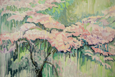 Painting titled "Whispers of Spring" by Lilit Vardanyan, Original Artwork, Oil