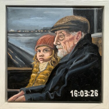 Painting titled "WE REMEMBER" by Robert Inestroza, Original Artwork, Oil Mounted on Wood Stretcher frame