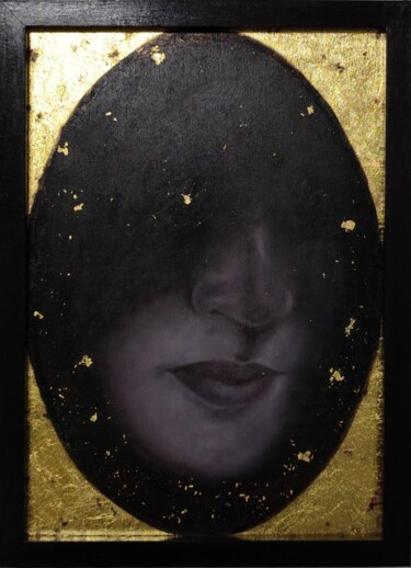 Painting titled "Emerge" by Veronica Ciccarese, Original Artwork, Oil Mounted on Wood Panel