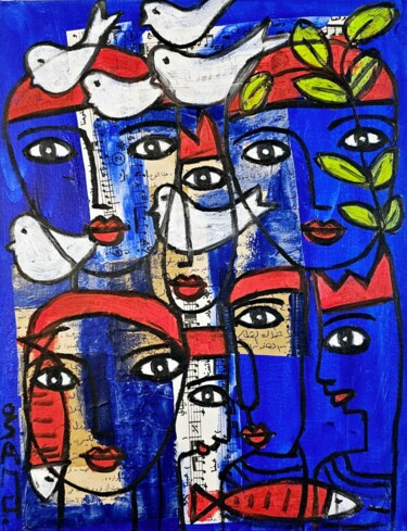sans titre 5 Peinture intitulée "sans titre 5" par Osama El Hefny, Œuvre d'art originale, Huile