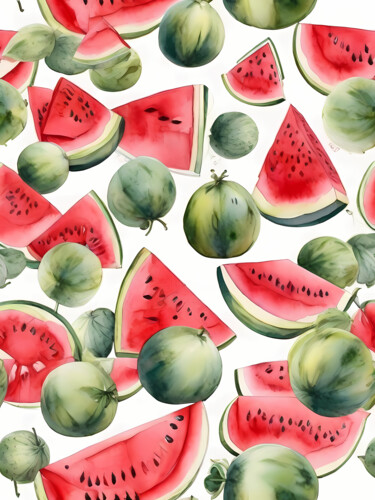数字艺术 标题为“Juicy Oasis: Waterm…” 由Jafeth Moiane, 原创艺术品, AI生成的图像