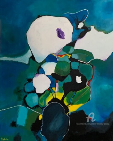 Peinture intitulée "Le bouquet 6 ème va…" par Paddy Manlay (Paddy), Œuvre d'art originale, Acrylique Monté sur Châssis en bo…
