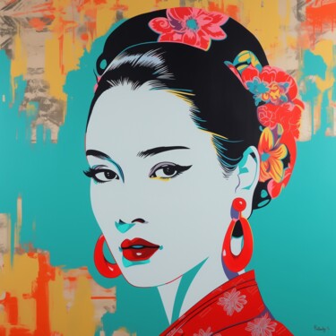 Painting titled "P#019" by Olivier De Tullasky, Original Artwork, Acrylic Mounted on Wood Stretcher frame