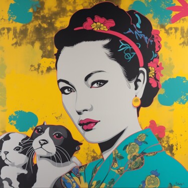 Painting titled "P#020" by Olivier De Tullasky, Original Artwork, Acrylic Mounted on Wood Stretcher frame