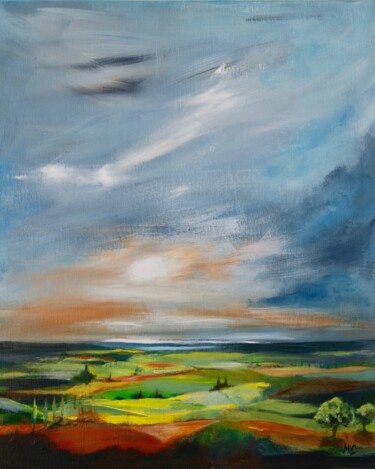 Peinture intitulée "Matin d'été" par Michèle Labbrecayla, Œuvre d'art originale, Acrylique Monté sur Châssis en bois