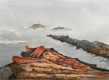 绘画 标题为“Rocks” 由Olga Kaskevych, 原创艺术品, 水彩