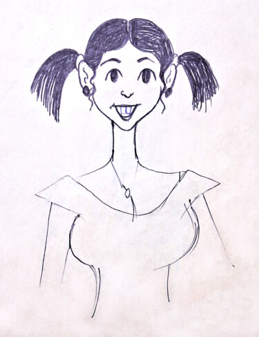 Digital Arts titled "Girl Sketch 003" by Shamim Shaikh, Original Artwork, 2D Digital Work