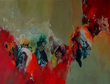 Peinture intitulée "Farandole" par Danielle Dunevon, Œuvre d'art originale, Acrylique