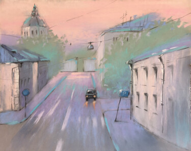 Drawing titled "SUNDAY MORNING" by Ksenia Lutsenko, Original Artwork, Pastel