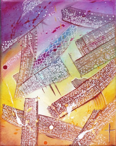 Il a tant aimé le monde Peinture intitulée "Il a tant aimé le m…" par Caroline Sellier, Œuvre d'art originale, Acrylique