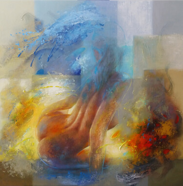 Painting titled "Goodmorning" by Koos Smit, Original Artwork, Acrylic Mounted on Wood Stretcher frame