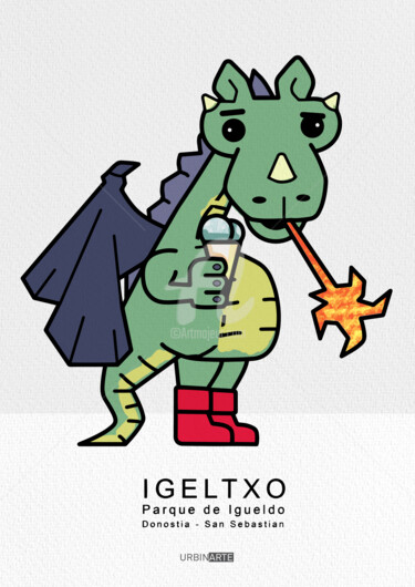 Arte digital titulada "Igeltxo" por Iñigo Urbina, Obra de arte original, Pintura Digital