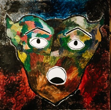 Schilderij getiteld "Introspeccion es el…" door Simona Glodeanu, Origineel Kunstwerk, Olie