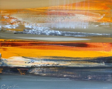 Painting titled "“Subjective landsca…" by Katsiaryna Sumarava, Original Artwork, Oil Mounted on Wood Stretcher frame