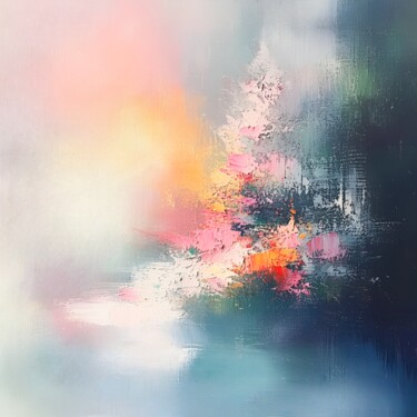 Bright and Happy Christmas Painting 数字艺术 标题为“Bright and Happy Ch…” 由Anna Burger, 原创艺术品, 数字油画