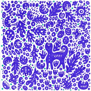 Surreal Pattern n.76 Peinture intitulée "Surreal Pattern n.76" par Veronika Demenko, Œuvre d'art originale, Encre