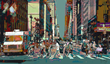Photographie intitulée "New York-Street-1" par Pablo Guillamon, Œuvre d'art originale, Photographie numérique
