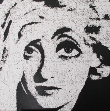 绘画 标题为“bette davis” 由Richard Jolicoeur, 原创艺术品, 丙烯 安装在木质担架架上