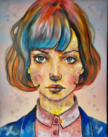 Peinture intitulée "Retour de chez le c…" par Pascal Fairier, Œuvre d'art originale, Acrylique Monté sur Châssis en bois