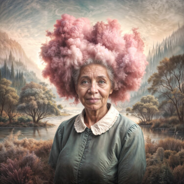 数字艺术 标题为“Pink Hair_05” 由Egidoro, 原创艺术品, AI生成的图像