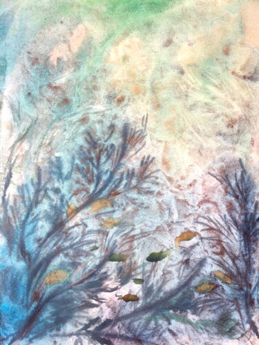Undersea Peinture intitulée "Undersea" par Ksenia Lutsenko, Œuvre d'art originale, Aquarelle