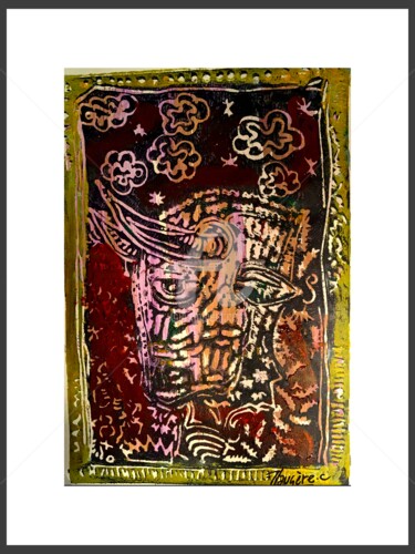 印花与版画 标题为“Las Vegas” 由Christophe Flaugère, 原创艺术品, Linocuts