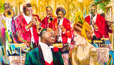 Hello Dolly From Expressionist Orchestra Series Pintura titulada "Hello Dolly From Ex…" por Göknil Gümüş Sungurtekin, Obra de arte original, Oleo