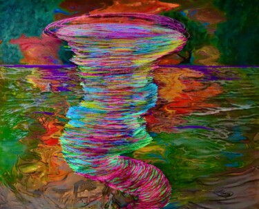 绘画 标题为“Tornado of color” 由Alicia Lopez, 原创艺术品, 油