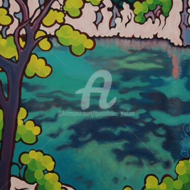 Peinture intitulée "Encore dans les cal…" par Gwendoline Pieters, Œuvre d'art originale, Huile Monté sur Châssis en bois