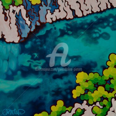 Peinture intitulée "Passion calanque d'…" par Gwendoline Pieters, Œuvre d'art originale, Huile Monté sur Châssis en bois