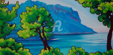 Painting titled "Cap canaille à l'au…" by Gwendoline Pieters, Original Artwork, Oil Mounted on Wood Stretcher frame
