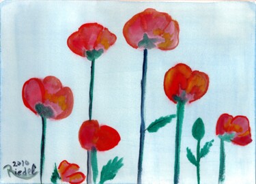 「Frühling in Bayern 4」というタイトルの絵画 Paul Riedelによって, オリジナルのアートワーク, 水彩画