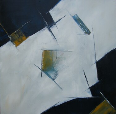 Malerei mit dem Titel "Abstraction 1" von Sandrine Hirson, Original-Kunstwerk, Öl Auf Keilrahmen aus Holz montiert