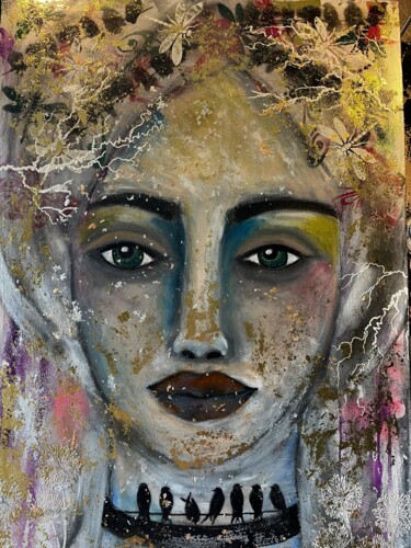 Pintura titulada "Eisprinzessin" por Gaby Wolfert, Obra de arte original, Acrílico