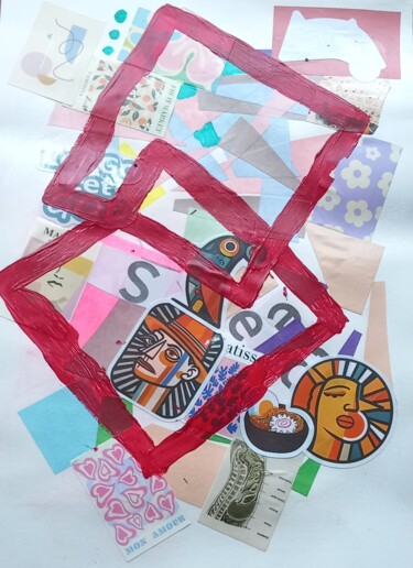 Collages titled "Lombok" by Ronnie Kolner, Original Artwork, Collages