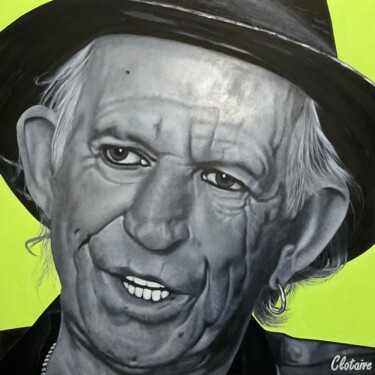 Keith Richards 7 「Keith Richards 7」というタイトルの絵画 Clotaire Charriereによって, オリジナルのアートワーク, オイル