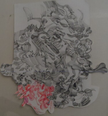 Collages titled "Collage N°2" by Geneviève Durantou, Original Artwork, Collages