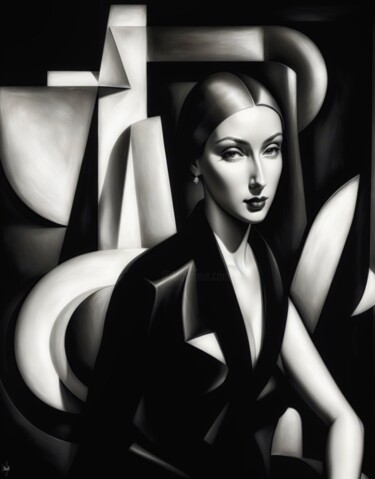 Arts numériques intitulée "JODONCE II ( 60CM X…" par Nictsi Khamira, Œuvre d'art originale, Peinture numérique