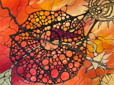 Peinture intitulée "Cible" par Sonya Marchand, Œuvre d'art originale, Acrylique Monté sur Châssis en bois