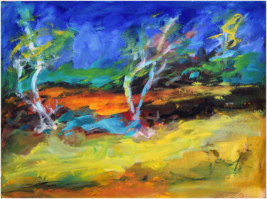 Pittura intitolato "Un jour de vent" da Victorine Follana, Opera d'arte originale, Acrilico