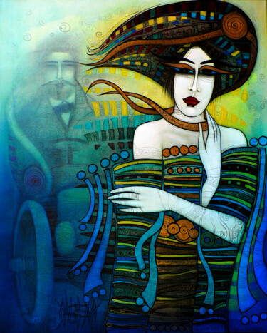 Gravures & estampes intitulée "MOI NON PLUS" par Albena Vatcheva, Œuvre d'art originale, Monotype