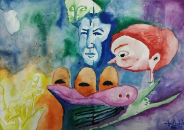 绘画 标题为“Dreams 43” 由Joao Andrade Rebelo, 原创艺术品, 水彩