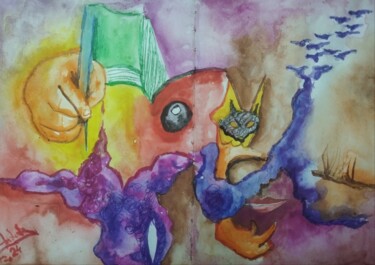 绘画 标题为“Dreams 44” 由Joao Andrade Rebelo, 原创艺术品, 水彩