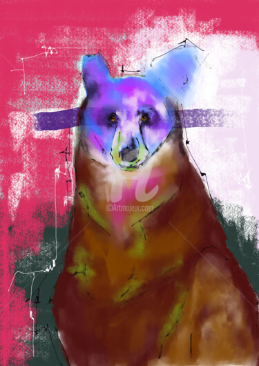 Painting titled "Vigilance" by Creative Hand Design Szilvia Horváth, Original Artwork, Digital Painting