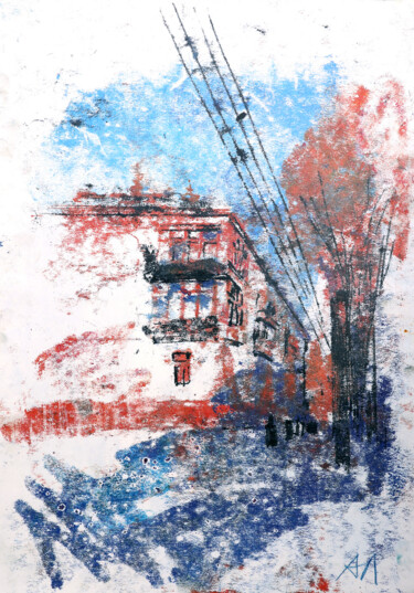 "Spring on the next…" başlıklı Tablo Анна Лагеда tarafından, Orijinal sanat, Mürekkep