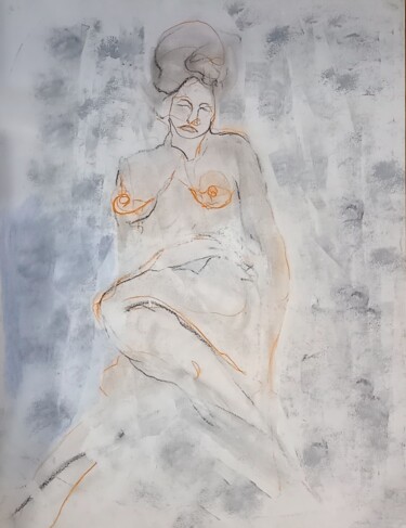 hammam Dessin intitulée "hammam" par Evelyne Cassan, Œuvre d'art originale, Pastel