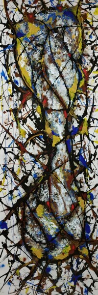 Devolution "Devolution" başlıklı Tablo Luigi Fazio (Fazio's Concepts) tarafından, Orijinal sanat, Akrilik artwork_cat. üzerine monte ed…