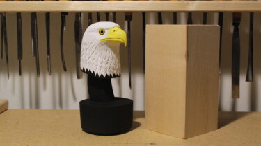 Sculptuur getiteld "10" door Douglas Okerlund, Origineel Kunstwerk, Hout