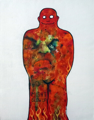 Painting titled "PHILTHY 2" by Philippe Caspar, Original Artwork, Acrylic Mounted on Wood Stretcher frame