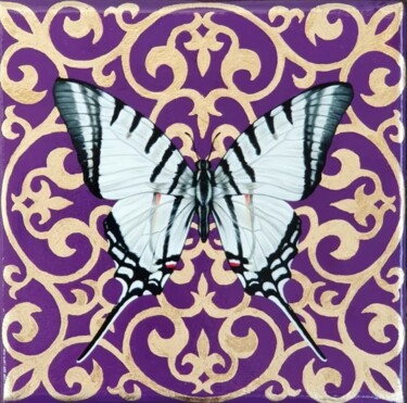 绘画 标题为“Butterfly” 由Marianna Khegay (Marte_Anna), 原创艺术品, 油 安装在木质担架架上